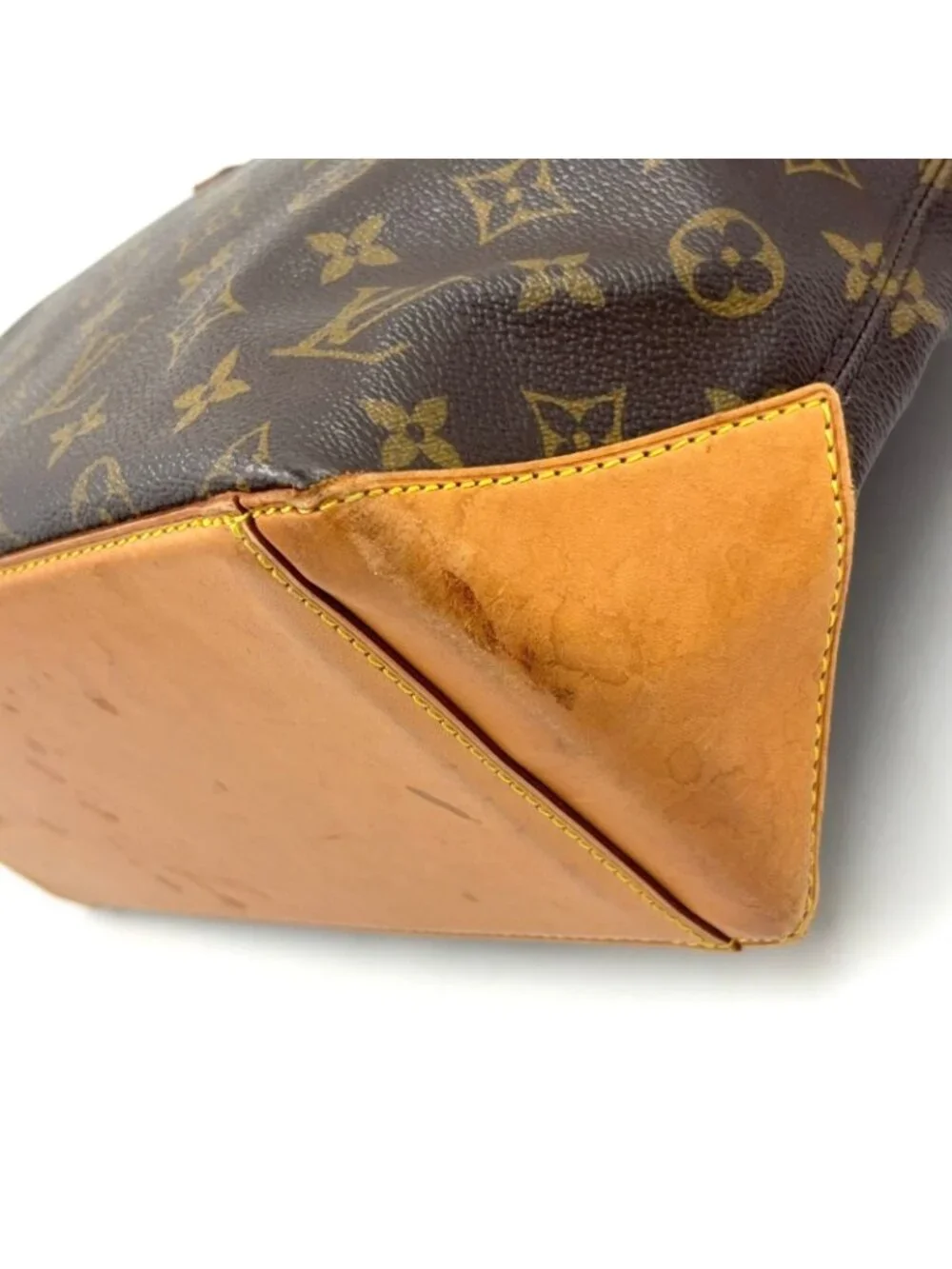 Louis Vuitton Cabas Piano Monogram Leather Brown Light Tote Gold